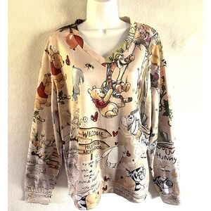Winnie The Pooh and Friends Shirt 2XL Whimsical Cottagecore